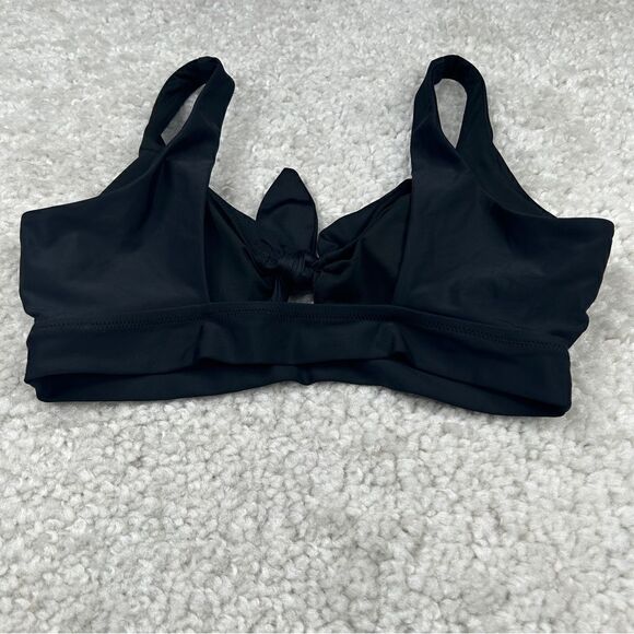 Aerie Black Scoop Knot Front Swim Top - Picture 3 of 6